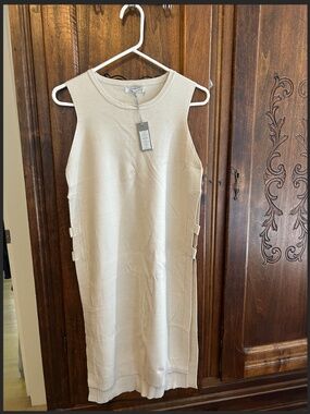 Beige Mer Sea Anywear Light Crew Open Tunic Size S/M